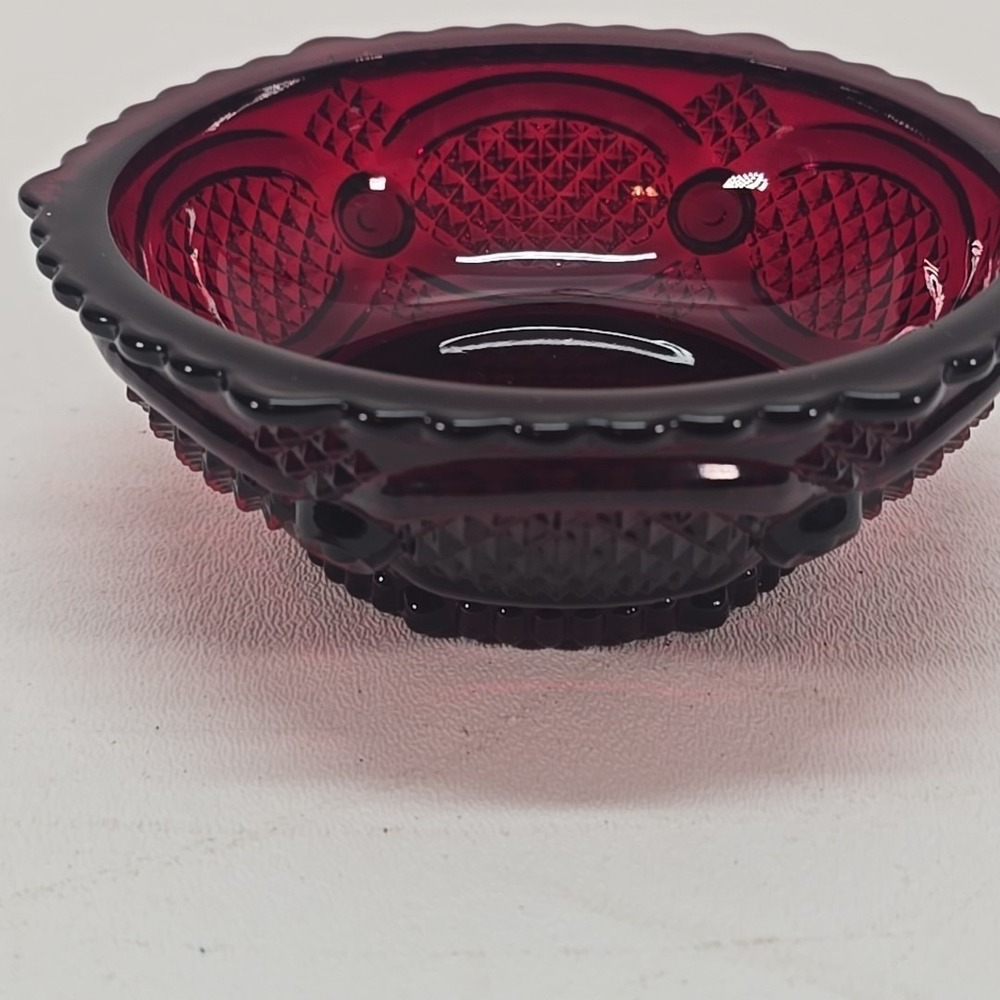 Avon‎ Ruby Red 1876 Cape Cod Collection Dessert Bowl 5" - Picture 2 of 12